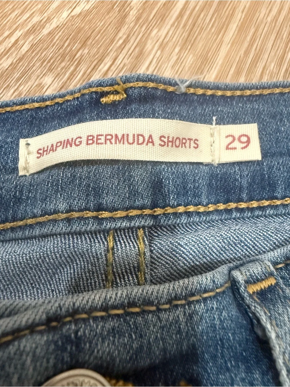 Levi's Midwash Rolled Cuff Denim Bermuda Shorts